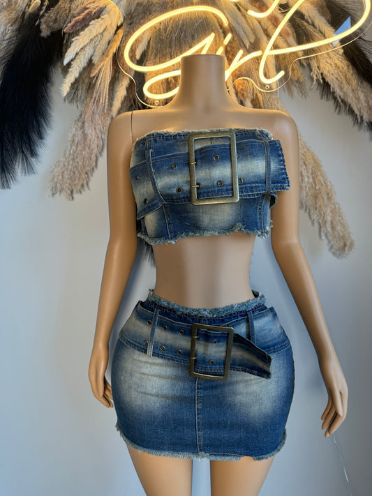 Denim bae set